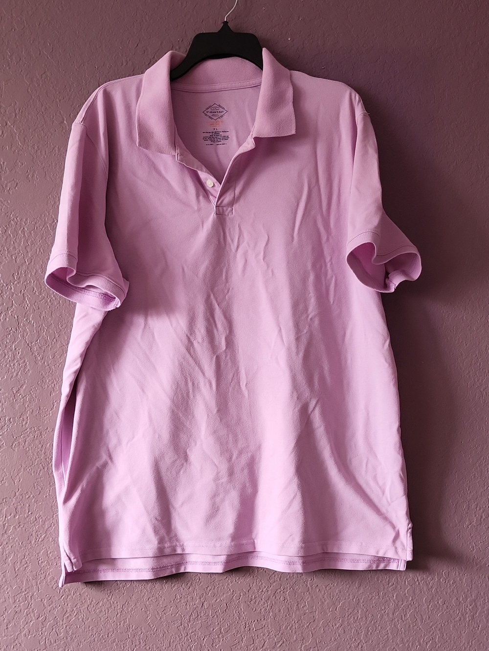 Set Of 2 St. John's Bay Men's Polo in Light Pink And Wine Color
